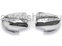 Kia Sportage (10-) хромированные пластиковые накладки на боковые зеркала под повторители поворотников, комплект 2 шт.